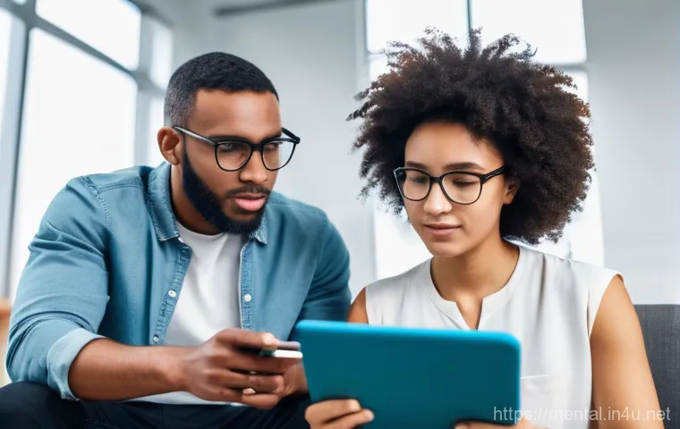 정신건강 실기 시험 준비 팁 - A focused young adult, with neat, professional attire, diligently studying at a clean, organized des...