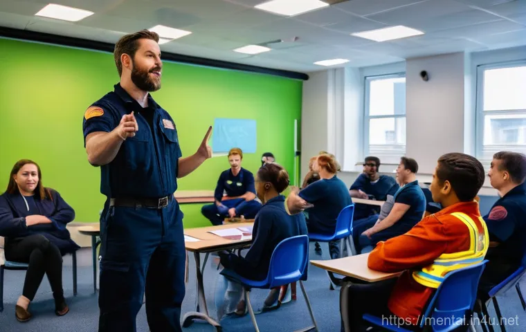 정신건강 전문가의 실무와 이론적 접근 - **Prompt 2: Mental Health Social Worker in Community Support**
    A diverse group of young adults, ...